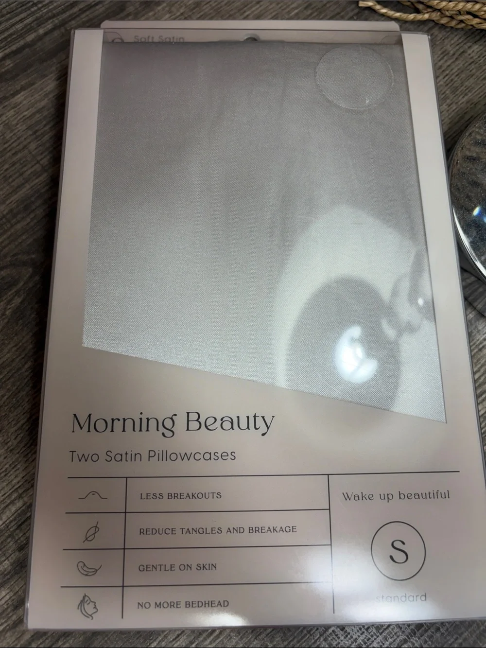 🌻5 for $30🌻 Morning Beauty Satin Pillowcase Set in Silver
